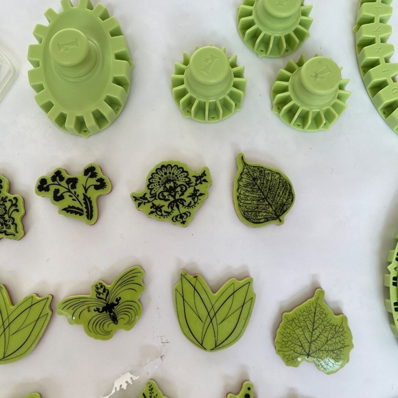 Inkadinkado Stamping Gear Set New and Used 40 Stamps 3 Circle Wheels 3 Blocks - Picture 7 of 13